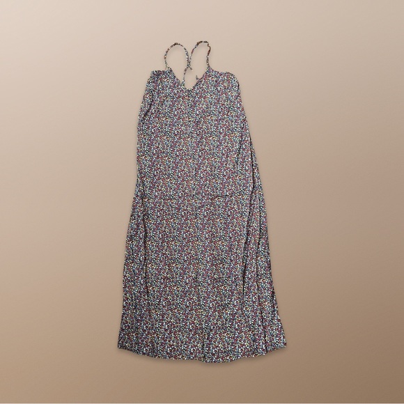 Old Navy Dresses & Skirts - Old Navy Blue Red Yellow Flower Floral Sleeveless Midi Dress , size small